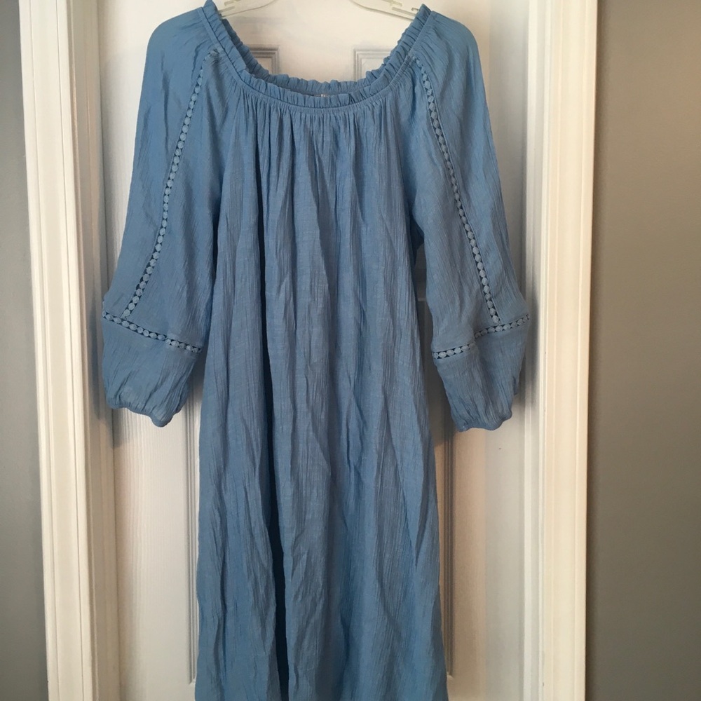 NAIF Light Blue Long Sleeve Dress